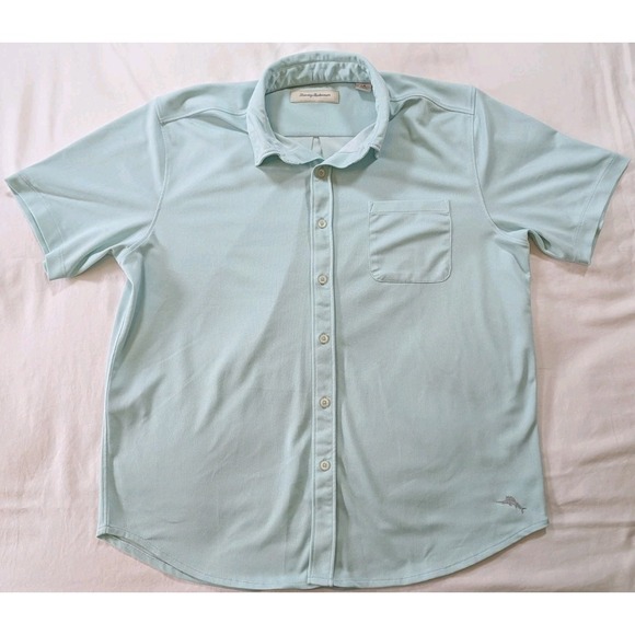 Tommy Bahama Other - Tommy Bahama Men's Large Island Zone Performance S/S Knit‎ Button-Up Shirt